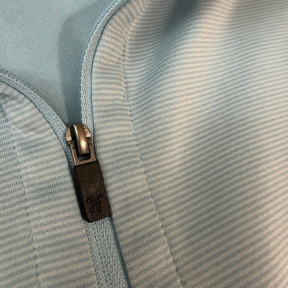 Hickey Freeman Sleeveless Quarter Zip Performance Top Men’s L Light Blue Vest - Picture 10 of 11